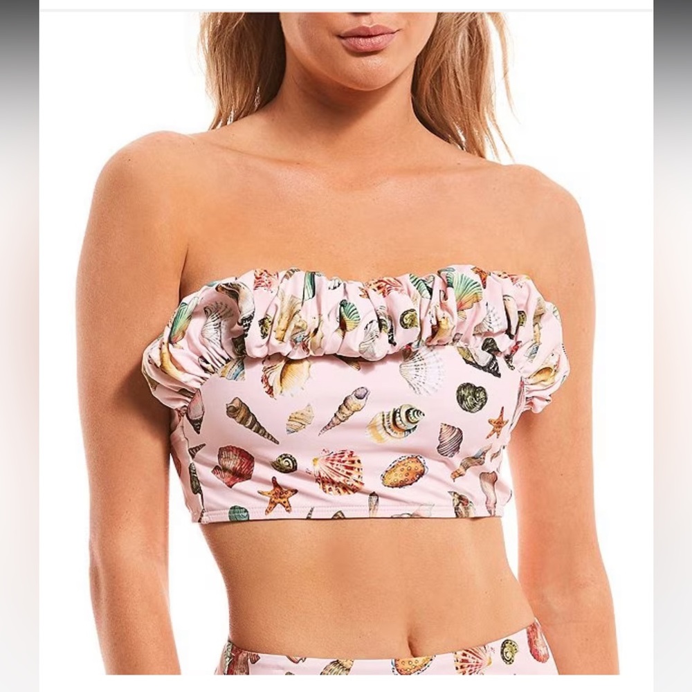 ANTONIO MELANI Lilac Shell-Print High-Waist Bikini - Picture 6 of 14